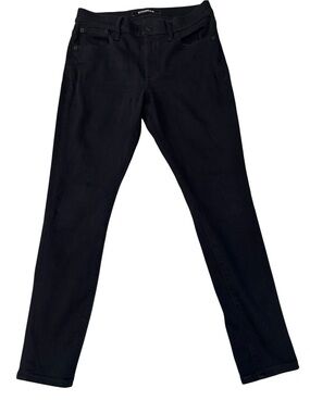 Express Jeans, Black Mid-Rise Skinny, Denim Legging, Size 4, 4S, Short
